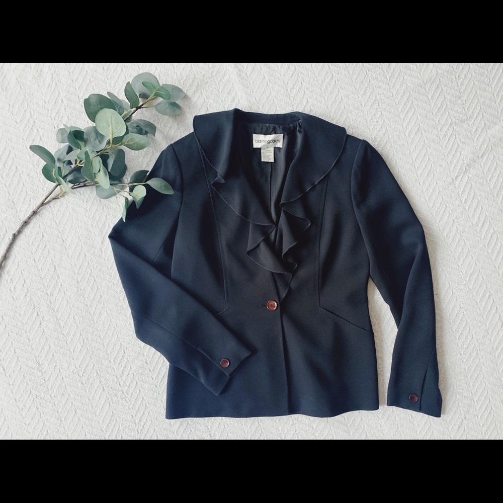 Vintage Bloomingdales blazer with ruffle detail